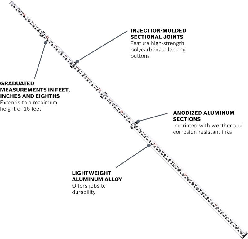 BOSCH GR16 Aluminum Telescoping Rod - Image 1